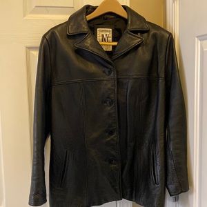 Soft Pebbled Leather Jacket Jones of New York PM